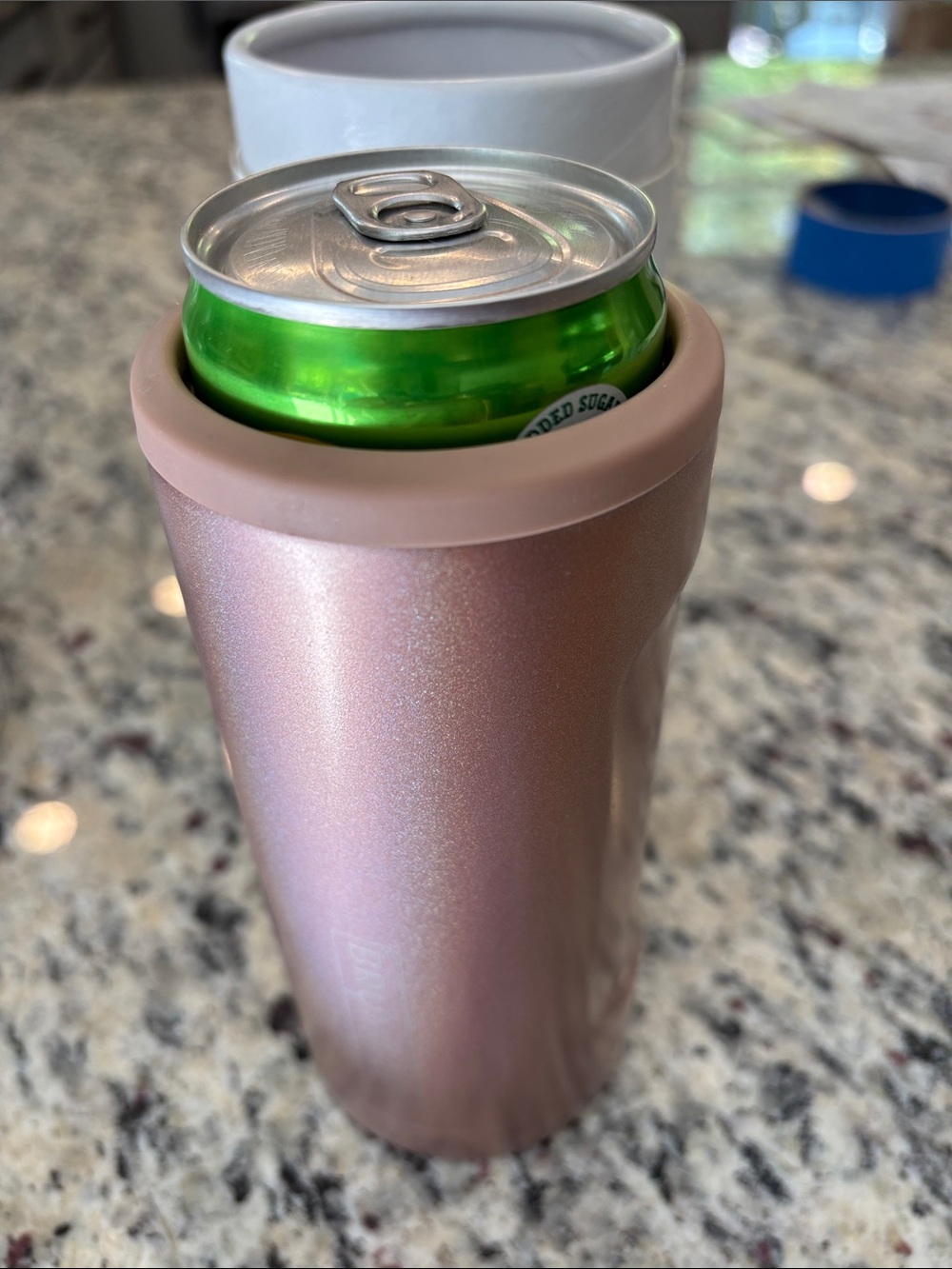 Brumate Hopsulator Slim Glitter Rose Gold 12oz Can Cooler - Picture 5 of 8